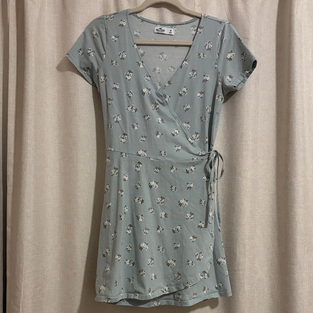 Hollister Light Blue Floral Mini Dress